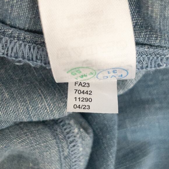 Loft Lyocell Linen Blend Blue Chambray Jumpsuit Size 8 - Picture 7 of 7